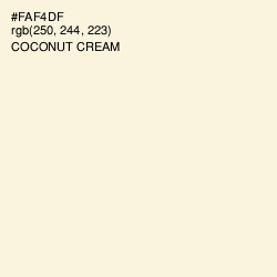 #FAF4DF - Coconut Cream Color Image