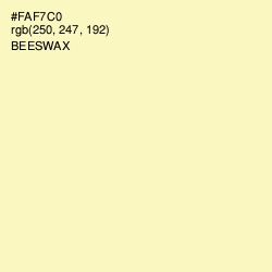 #FAF7C0 - Beeswax Color Image