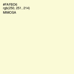 #FAFBD6 - Mimosa Color Image