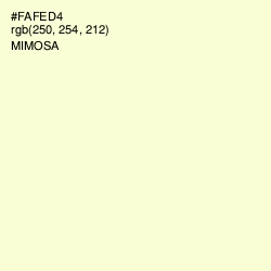 #FAFED4 - Mimosa Color Image