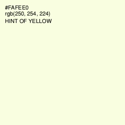 #FAFEE0 - Hint of Yellow Color Image