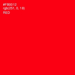 #FB0012 - Red Color Image