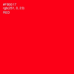 #FB0017 - Red Color Image