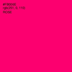 #FB006E - Rose Color Image