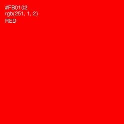 #FB0102 - Red Color Image