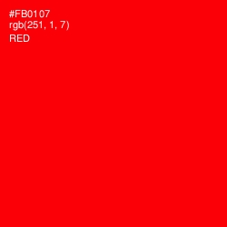 #FB0107 - Red Color Image