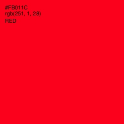 #FB011C - Red Color Image