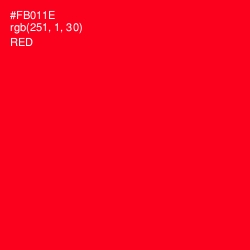 #FB011E - Red Color Image