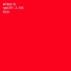 #FB021E - Red Color Image