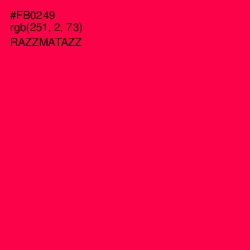 #FB0249 - Razzmatazz Color Image