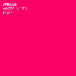 #FB0265 - Rose Color Image