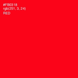 #FB0318 - Red Color Image