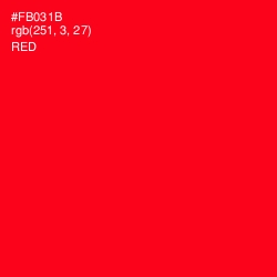 #FB031B - Red Color Image