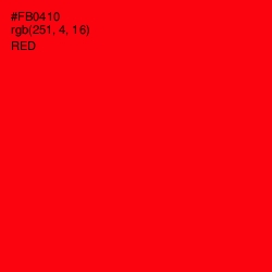 #FB0410 - Red Color Image