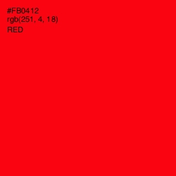 #FB0412 - Red Color Image