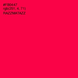 #FB0447 - Razzmatazz Color Image