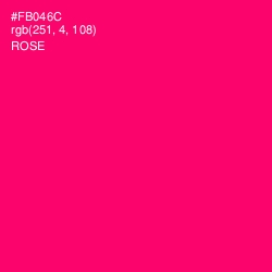 #FB046C - Rose Color Image