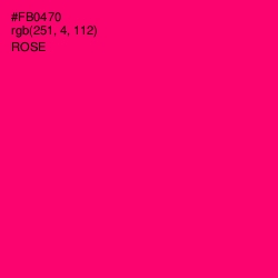 #FB0470 - Rose Color Image