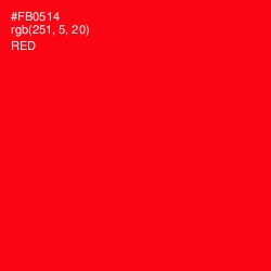 #FB0514 - Red Color Image