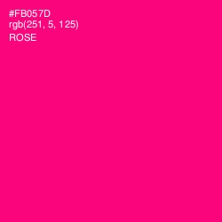 #FB057D - Rose Color Image