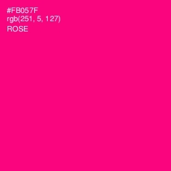 #FB057F - Rose Color Image