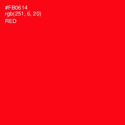 #FB0614 - Red Color Image