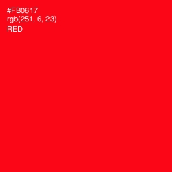 #FB0617 - Red Color Image