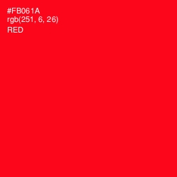 #FB061A - Red Color Image