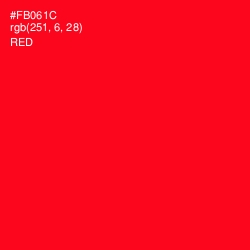 #FB061C - Red Color Image