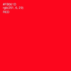 #FB061D - Red Color Image