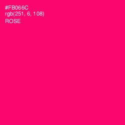 #FB066C - Rose Color Image