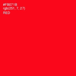 #FB071B - Red Color Image