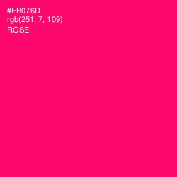 #FB076D - Rose Color Image