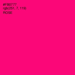 #FB0777 - Rose Color Image