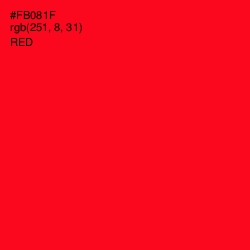 #FB081F - Red Color Image