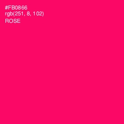 #FB0866 - Rose Color Image