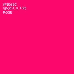 #FB086C - Rose Color Image