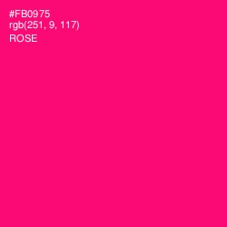 #FB0975 - Rose Color Image