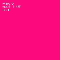 #FB097D - Rose Color Image