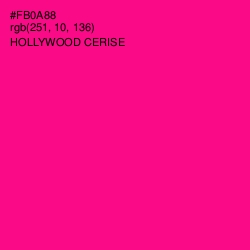 #FB0A88 - Hollywood Cerise Color Image