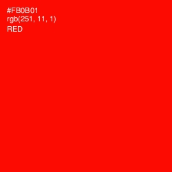 #FB0B01 - Red Color Image