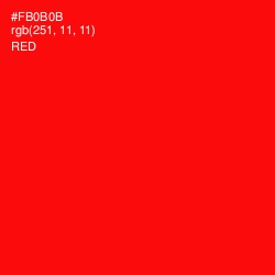 #FB0B0B - Red Color Image