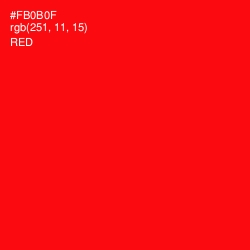 #FB0B0F - Red Color Image