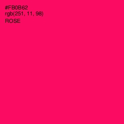 #FB0B62 - Rose Color Image