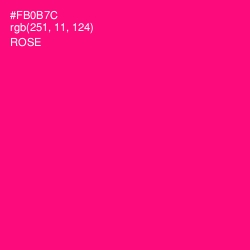 #FB0B7C - Rose Color Image