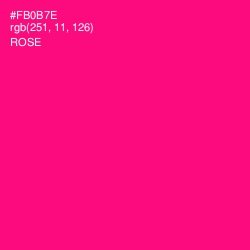 #FB0B7E - Rose Color Image