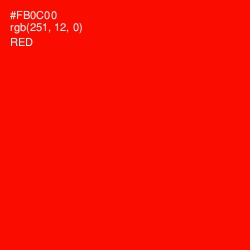#FB0C00 - Red Color Image