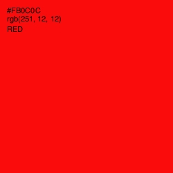 #FB0C0C - Red Color Image