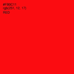 #FB0C11 - Red Color Image