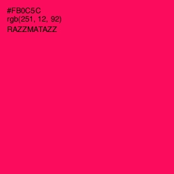 #FB0C5C - Razzmatazz Color Image